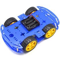 Kit chassi com 4 rodas 4wd - azul - Kit's