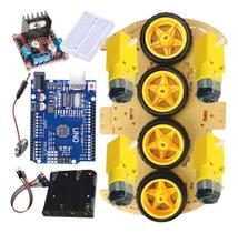 Kit Chassi Duplo 4wd Robô Completo Para Arduino Robótica Motores + Rodas