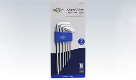 Kit Chave Allen Brasfort Abaulada Longa 1,5 a 6mm 7pc