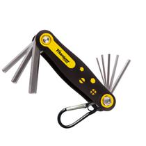 Kit Chave Allen Dobrável 8 Peças Tipo Canivete CRV Titanium Platina Profissional