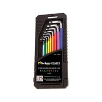 Kit chave allen extra longa abaulada 9 pç 1.5,2,2.5,3,4,5,6,8,10mm crv