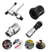 Kit Chave Bike Corrente Extrator Pedivela Movimento Central Kit Chave Bike Corrente Extrator Pedivela Movimento Central