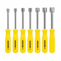 Kit Chave Canhão 7 Peças 5mm a 12mm Bomvink Soquete Sextavado Ferramenta Manual Profissional