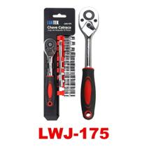 Kit Chave Canhão Catraca 13 Peças Luatek LWJ-175 Kit Chave Canhão Catraca 13 Peças Luatek LWJ-175