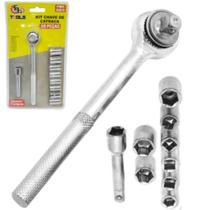Kit Chave Catraca 10 Peças 8mm 9mm 10mm 11mm 12mm 13mm 14mm 15mm FBG-3213 Kit Chave Catraca 10 Peças 8mm 9mm 10mm 11mm 12mm 13mm 14mm 15mm FBG-3213