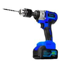 Kit Chave Catraca 46 Peças Exbom Profissional + Furadeira de Impacto Parafusadeira 48v 2300 rpm