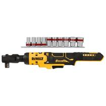 Kit Chave Catraca Bateria 1/2 20V Max DCF512B Brushless - DEWALT + Jogo De Soquete 10 PC- MTX