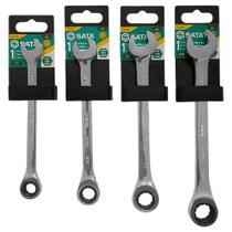 Kit Chave Combinada Catraca Vários Tamanhos 4 Un - SATA