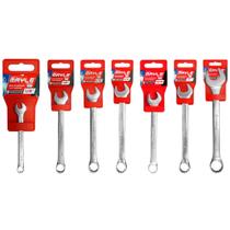 Kit chave combinada CV tamanhos 1/4,1/2,9/16,11/16,15/16,1" e 1.1/8 - MAYLE Kit chave combinada CV tamanhos 1/4,1/2,9/16,11/16,15/16,1" e 1.1/8 - MAYLE