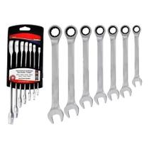 Kit Chave Combinada Profissional Com Catraca 7 Peças Corneta