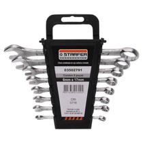 Kit Chave Combinada Starfer Aço Carbono 8 Peças 6-17mm