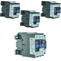 Kit Chave Contatora Tripolar 3 De 12a 1 De 32a 220v Kit Chave Contatora Tripolar 3 De 12a 1 De 32a 220v