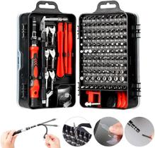 Kit Chave de Fenda Precisão Elétrica Reparo de Computador Celular Imã Fenda Torx Philips Hexagonal Maleta Kit de Ferramentas com 115 Peças