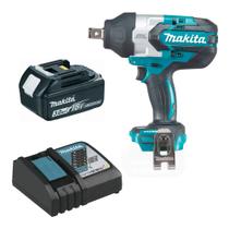 Kit Chave de Impacto 3/4" 18V DTW1001Z-P 3Ah + Carregador Rápido - MAKITA Kit Chave de Impacto 3/4" 18V DTW1001Z-P 3Ah + Carregador Rápido - MAKITA