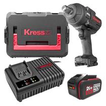 Kit Chave de Impacto Bateria 3/4 20V KUB35.91 1700 N.m Brushless + Bateria KAB24 + Carregador - KRESS Kit Chave de Impacto Bateria 3/4 20V KUB35.91 1700 N.m Brushless + Bateria KAB24 + Carregador - KRESS