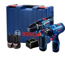 Kit Chave de Impacto e Furadeira Bosch GDR 120-LI e GSB 120-LI 3/8" 2 Baterias e Maleta