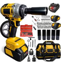 Kit Chave De Impacto Maleta 46 Ferramentas E Bolsa Premium