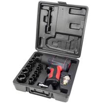 Kit Chave de Impacto Pneumática 1/2 Pol. 62 Kgf/m 17 pçs Kit Chave de Impacto Pneumática 1/2 Pol. 62 Kgf/m 17 pçs