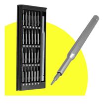 Kit Chave de Precisão 24 em 1 Jogo de Pontas Reforçadas Aço Carbono para Celular Notebook Eletrônicos Kit Chave de Precisão 24 em 1 Jogo de Pontas Reforçadas Aço Carbono para Celular Notebook Eletrônicos