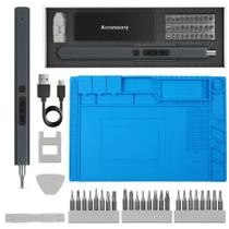 Kit Chave de Precisão Elétrica Parafusadeira Recarregável + Manta Magnética 45x30cm - Onistek