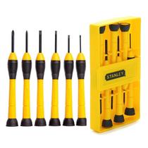 Kit Chave De Precisão Stanley 6 Pçs Celular Notebook Relógio Tablet Óculos Fenda Philips Manutenção