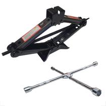 Kit Chave De Roda Tipo Cruz 4 Bocas Macaco Sanfona 1 Ton