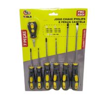 Kit Chave Fenda e Philips c/ 7 Pç Modelo- 3201