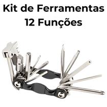 Kit Chave Ferramentas Emergência Para Bicicleta Bike Com 12 Funções