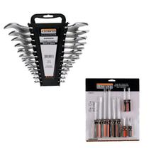 Kit Chave Fixa 12pcs + Chave Fenda E Philips Imantada 10pcs Kit Chave Fixa 12pcs + Chave Fenda E Philips Imantada 10pcs
