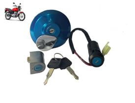 Kit Chave Ignição Contato Miolo Fan125 2009 Á 2013