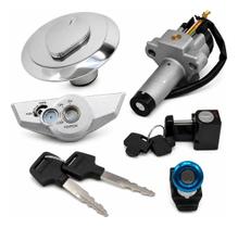 Kit Chave Ignição para Moto Honda Titan 150 Ks Es 2004 A 2008 5 Peças Kit Chave Ignição para Moto Honda Titan 150 Ks Es 2004 A 2008 5 Peças