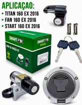 Kit Chave Ignição Tampa Tanque Titan 160 Ex Start 160 -2016