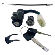 Kit chave ignição travas + Cabo trava banco C100 BIZ 1998 até 2005