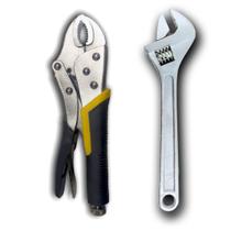 Kit Chave Inglesa boca Ajustável 12 e Alicate De Pressão Kit Chave Inglesa boca Ajustável 12 e Alicate De Pressão