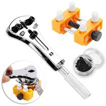 kit Chave Para Abrir Relógios Até 58mm + Morsa para Apoio kit Chave Para Abrir Relógios Até 58mm + Morsa para Apoio