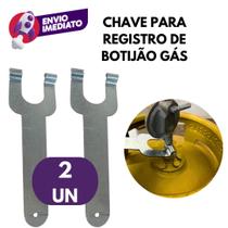 Kit Chave Para Registro De Gás Cozinha Facilitadora Apertar E Soltar Botijão Troca Segura