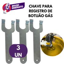 Kit Chave Para Registro De Gás Cozinha Facilitadora Apertar E Soltar Botijão Troca Segura