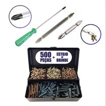Kit Chave PH + Pontas PH2 65/110 + 500 Parafusos e Buchas Kit Chave PH + Pontas PH2 65/110 + 500 Parafusos e Buchas