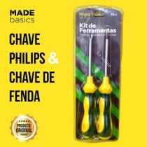 Kit Chave Philips e Chave de Fenda Multiuso Prático Durável Poderoso