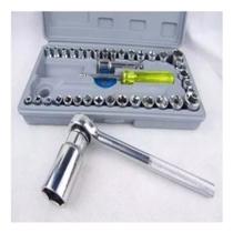 Kit Chave Soquete 40 Peças com Catraca Mass Aiwa Profissional