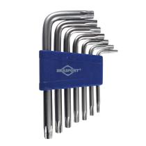 Kit Chave Torx Longa T10 à T40 com 7 peças Brasfort