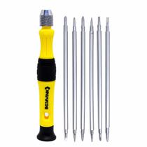 Kit Chave Torx Profissional 12 Pontas com Cabo Ergonômico Precisão para Celular, Notebook, Eletrônicos e Manutenção
