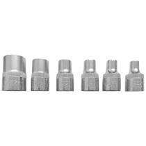 Kit Chave Torx Soquete Femea 1/2" Tamanhos Variados 6 Un - GEDORE RED