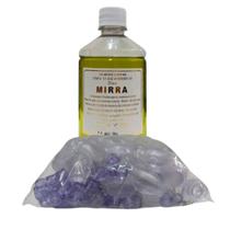 kit Chaveiro Botija Transparente com 48 unidades + Um frasco de óleo ungido de Mirra 500 ML