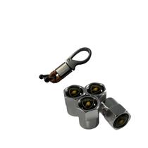 Kit Chaveiro Carro Metal Couro Tampa Bico p/Pneu Lamborghini v12