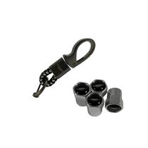 Kit Chaveiro Carro Metal Couro Tampa Bico Pneu Aston Martin