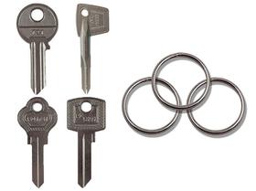 Kit Chaveiro com 350 Chaves 40 Modelos 1 Pacote de Argolas
