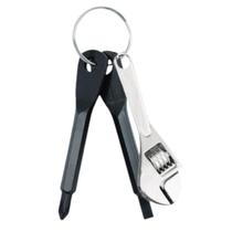 Kit Chaveiro Fenda Philips E Chave Inglesa Portátil Camping