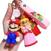Kit Chaveiro Mario & Princesa Personagem Coleção Chave Carro Kit Chaveiro Mario & Princesa Personagem Coleção Chave Carro