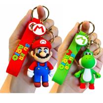 Kit Chaveiro Mario & Yoshi Personagem Coleção Chave Carro